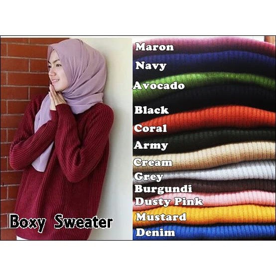 BOXY SWEATER XXL /ATASAN MURAH / BLAOUSE / TUNIC-ARMY