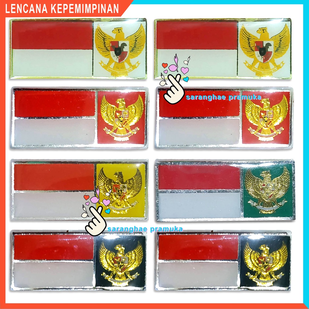 Pin Paskibraka LK Lencana Kepemimpinan Paskibra Bendera Merah Putih Garuda Logam Resin Fiber