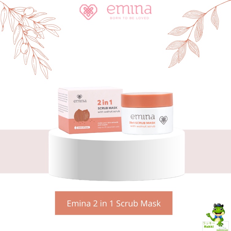 ❣️Rakkistore99❣️ Emina 2in1 Scrub Mask 50ml (100% Original)