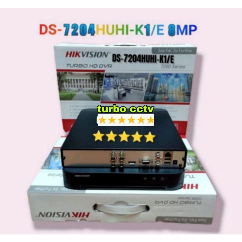 DVR HIKVISION 4CH DS-7204HUHI-K1/E TURBO HD SUPPORT 5MP GARANSI RESMI