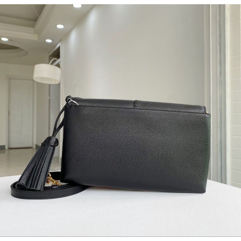 Tory Burch New Tassel Shoulder Messenger Bag (64456) Black