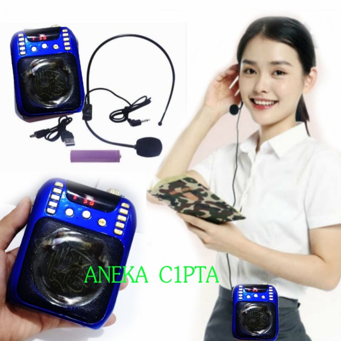 SPEAKER Pinggang Mini FLECO F-552 MICROPHONE PENGERAS SUARA PORTABLE(P6Q2) Portabel waterproof Speak