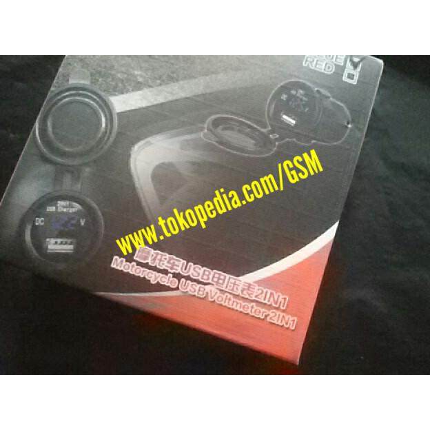 USB VoltMeter 2in1 casan charger HP universal volt meter motor mobil gsm07 Segera Beli
