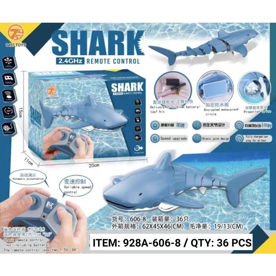 M174 Mainan Remot Kontrol Ikan Hiu | RC Shark Remote Control Edukatif