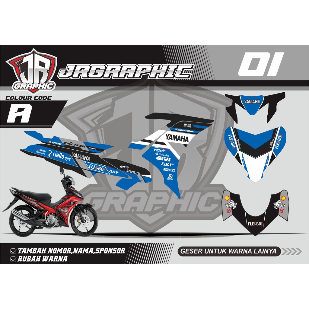 DECAL JUPITER MX 135 NEW-DECAL MX 135 FULLBODY- DEKAL STICKER JUPITER MX 135  VARIASI -DEKAL JUPITER