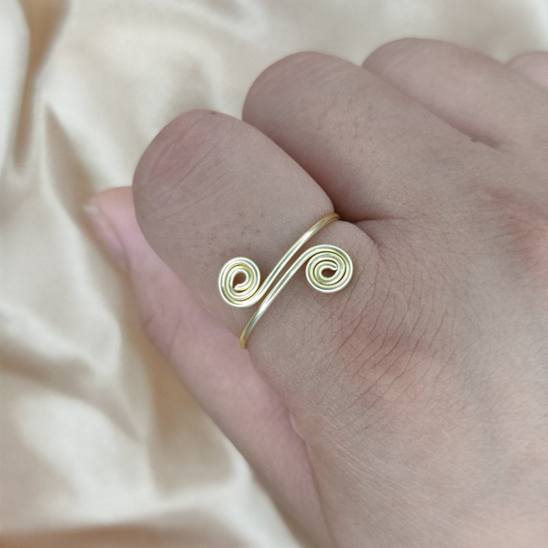 [ Fashion Special-shaped Geometric Decompression Ring  For Girls ] [ Sliver Rose Gold Finger Ring  ]