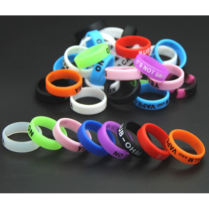 22MM silicone ring cool color decorative ring/ battery compartment/clipper/slingshot silicone decorative ring