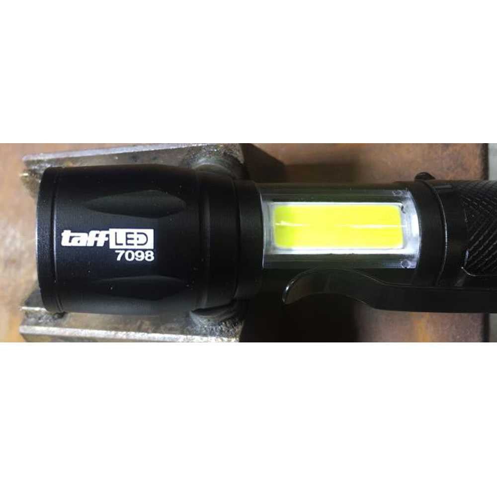 TaffLED Senter LED Mini Q5 + COB 300 Lumens with Battery - 7098