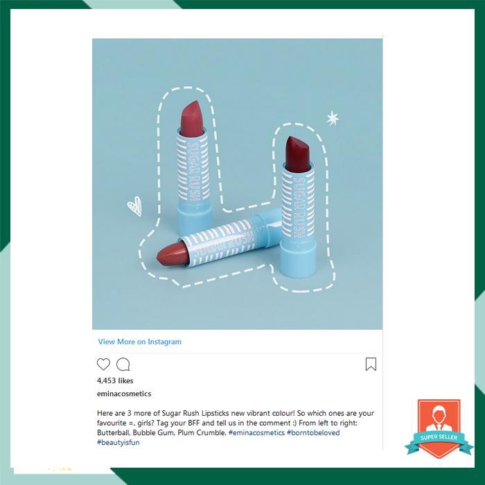 ORIGINAL EMINA SUGAR RUSH LIPSTICK LIPSTIK