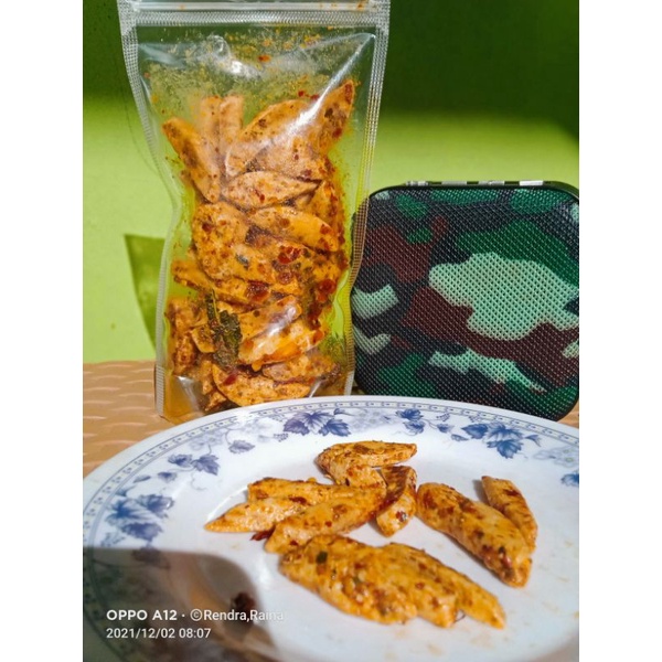 

Basreng hot daun jeruk gurih pedas /kemasan 50 gram/cemilan