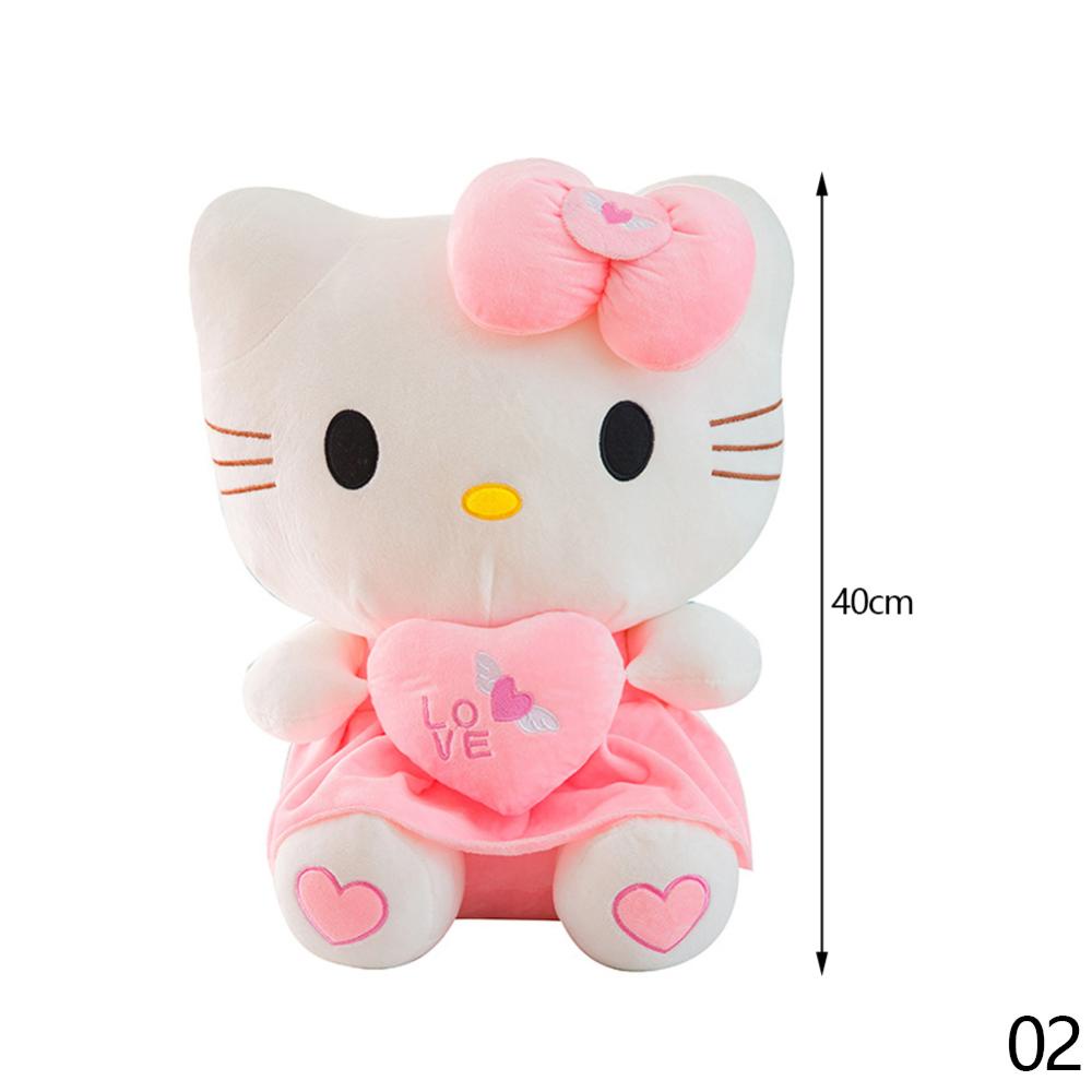 Timekey Mainan Boneka Stuffed Plush Kartun Hello Kitty 25cm Untuk Hadiah Ulang Tahun Anak N9Y8