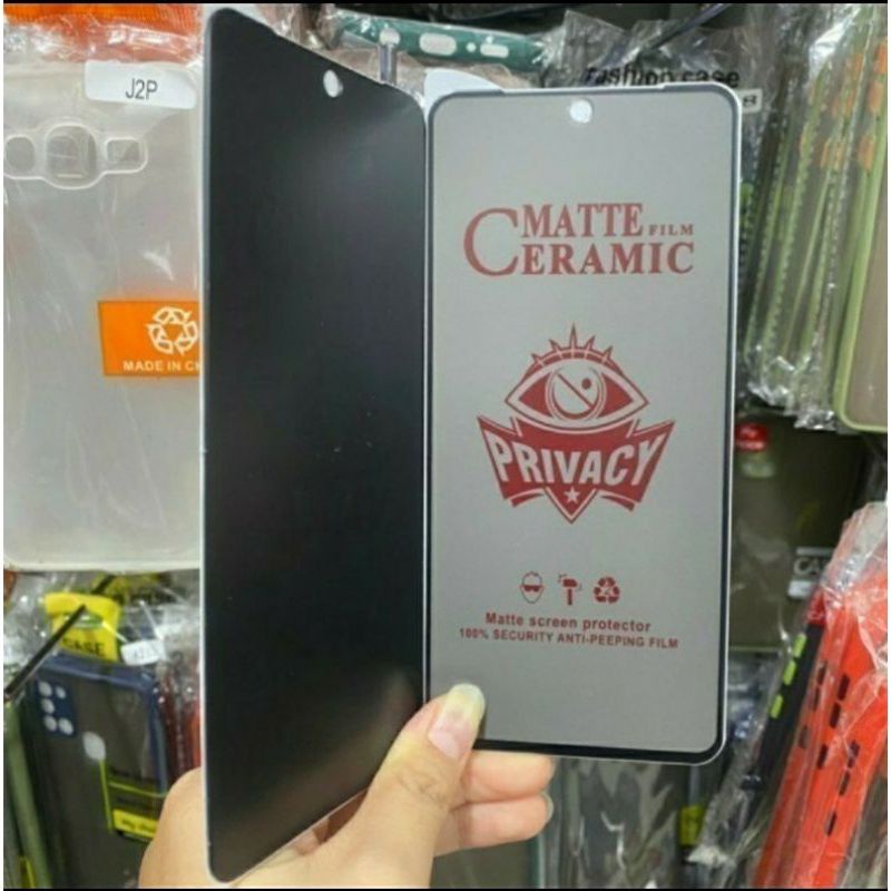 Oppo Reno 6 4G/5G Anti Gores Ceramic Spy Privacy Matte Screen Guard Protector Anti Gores Anti Spy Tidak bisa di lihat dari Samping
