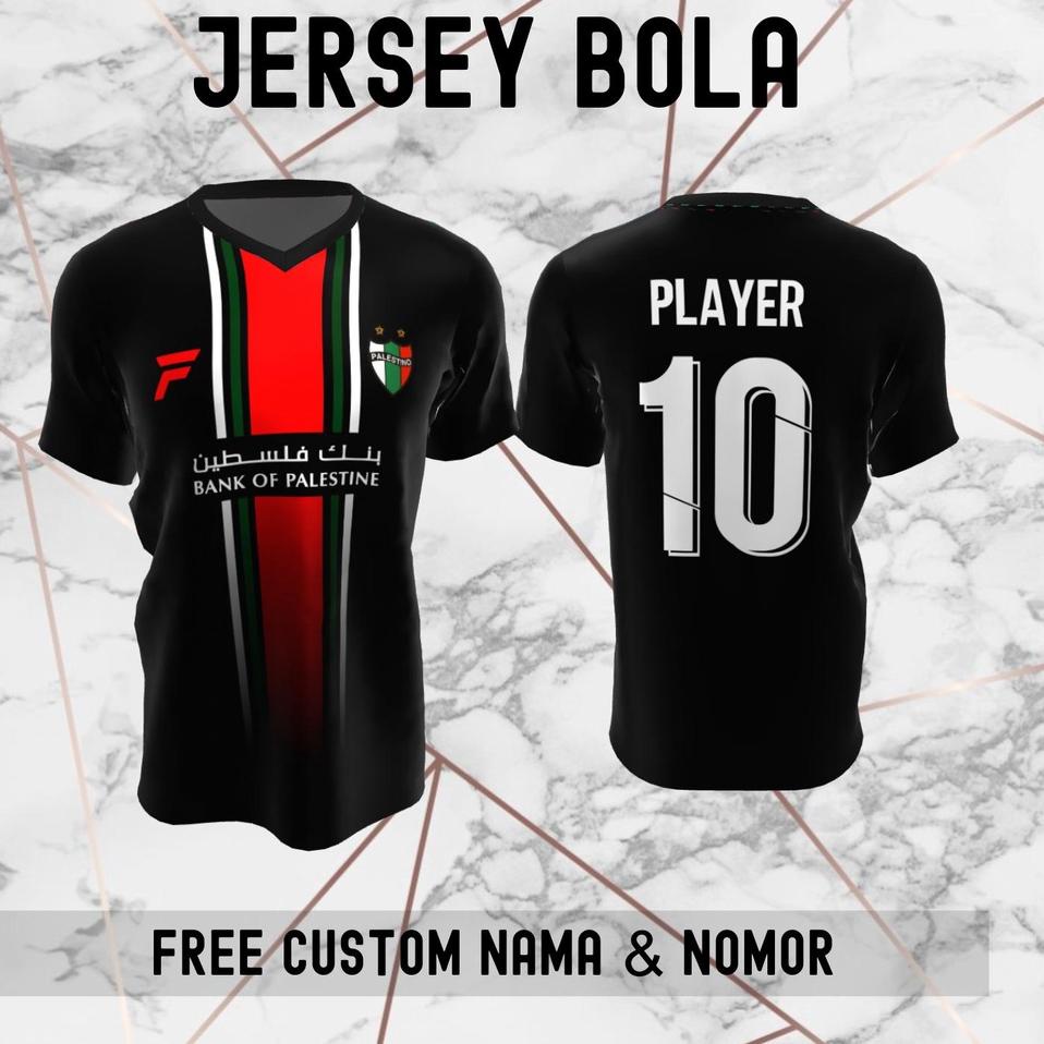 Siap Kirim.. Jersey Palestina Timnas Negara Bola Baju Kaos Custom Nama dan Nomor Punggung - 173