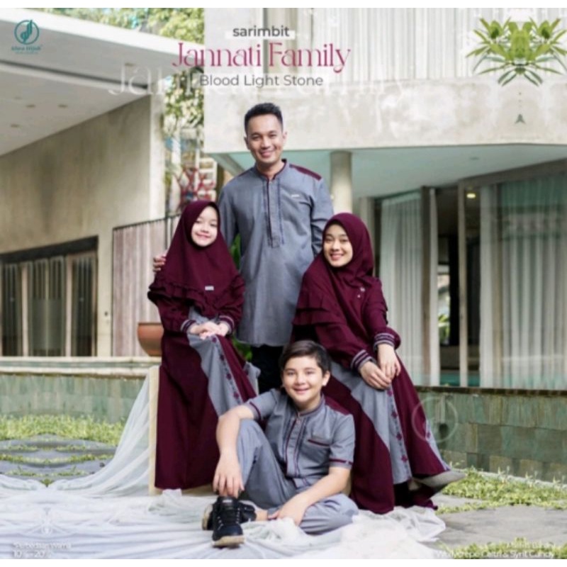 Sarimbit Jannati Family series Alwa Hijab Set gamis mom Jilbab EIFFEL
