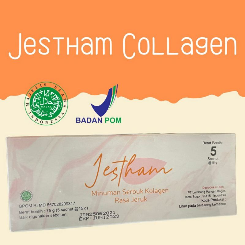 COLLAGEN JESTHAM PEMUTIH KULIT VITAMIN C INFUS WHITENING BPOM DOSTING PEMUTIH BADAN