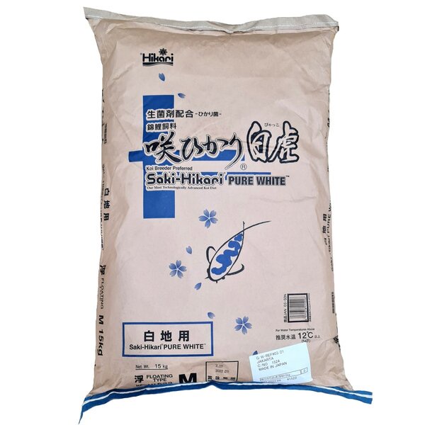 Saki Hikari Pure White Size M Floating 15 kg Makanan Pakan Ikan Koi