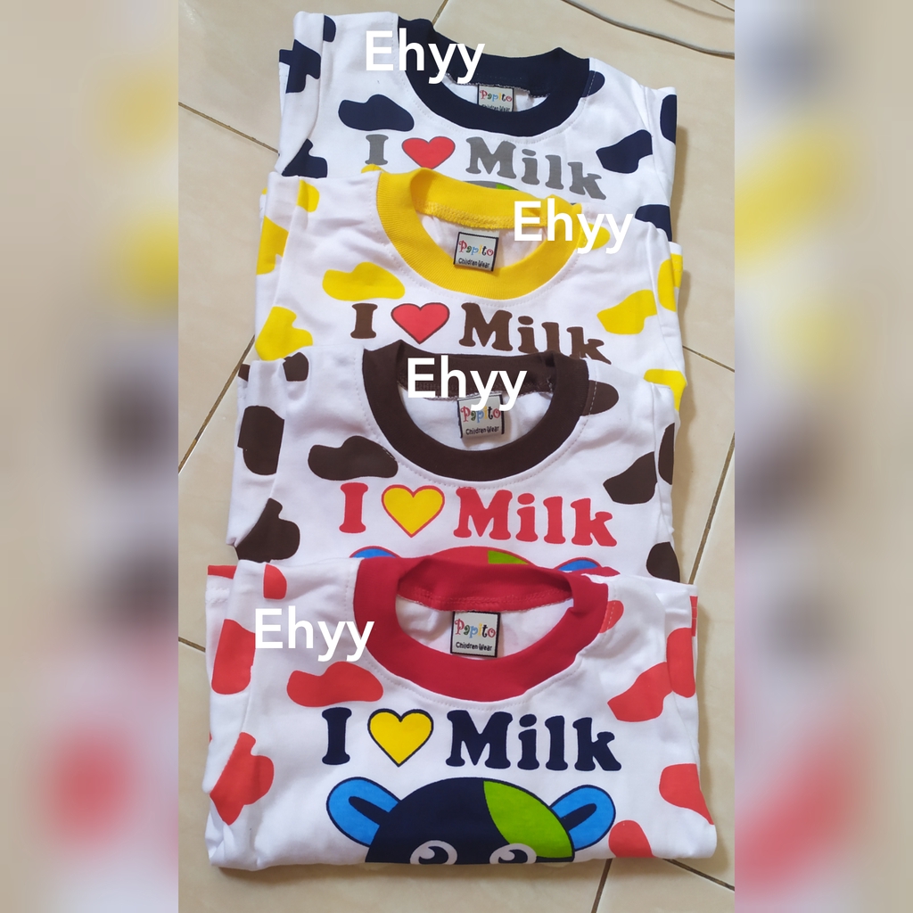 Setelan Pakaian Bayi Anak I Love Milk 3 - 9 Bulan