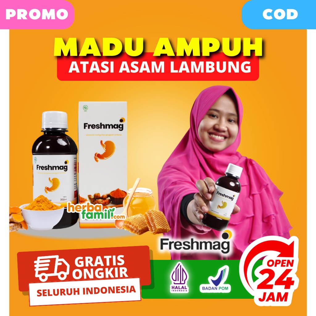FRESHMAG 100% ORIGINAL OFFICIAL | Madu Asam Lambung Asli Obat Herbal Freshmaag Fresh Mag Fresh Maag Freshmag Ampuh Atasi Asam Lambung Secara Alami Freshmag