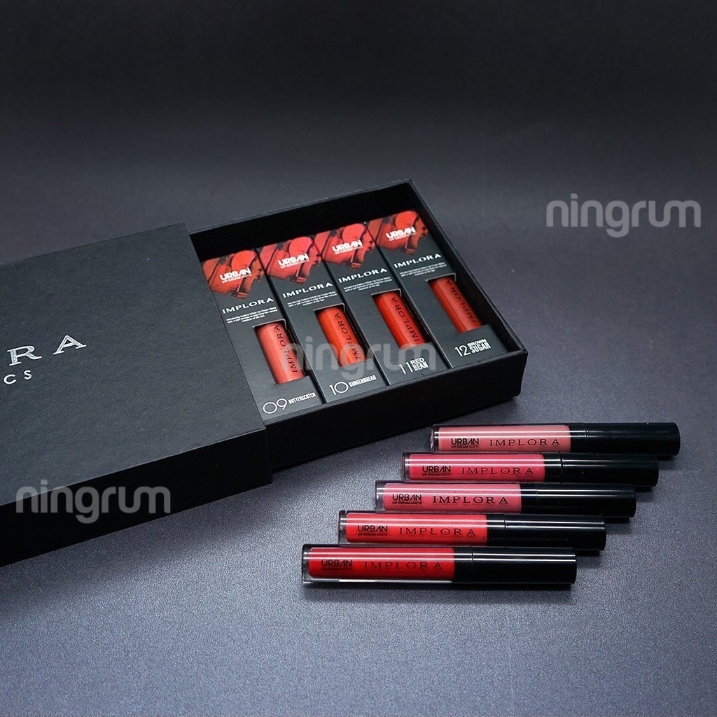 Ningrum Implora x Relaxa Matte Lipcream Limited Edition | Implora Lip Cream New Relaxa Cherry Lemon | Implora Urban Lip Cream Matte 100% Original - 5102