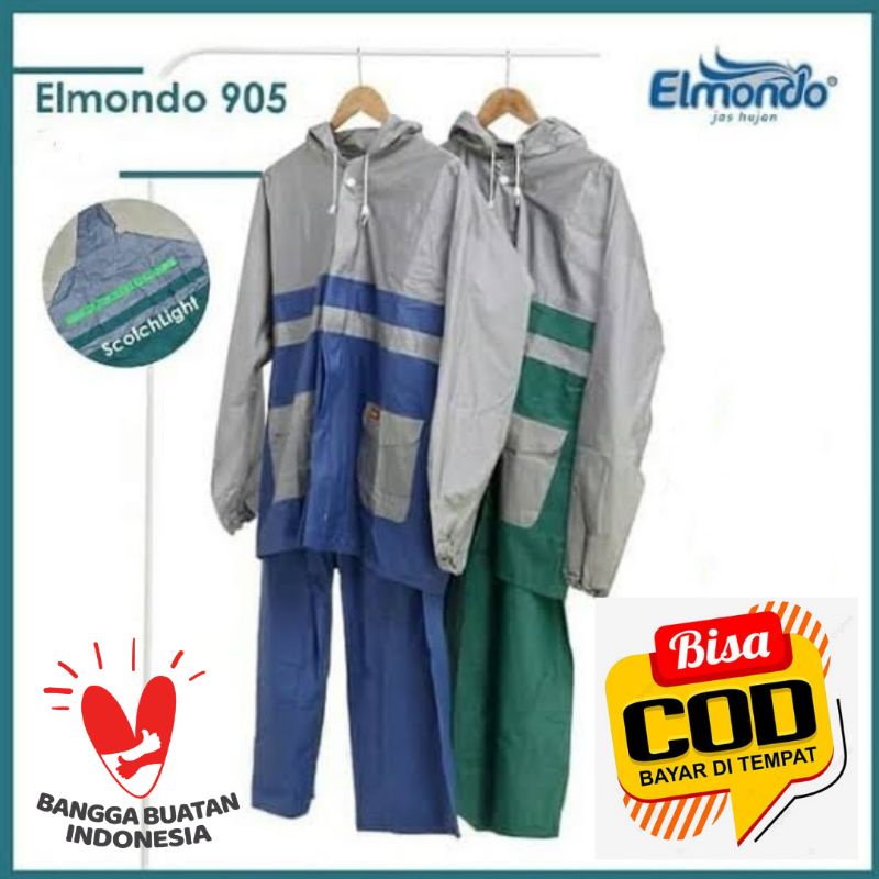 Terlaris Mantel Jas hujan Elmondo 905 Setelan Baju Jaket Celana New Kombinasi