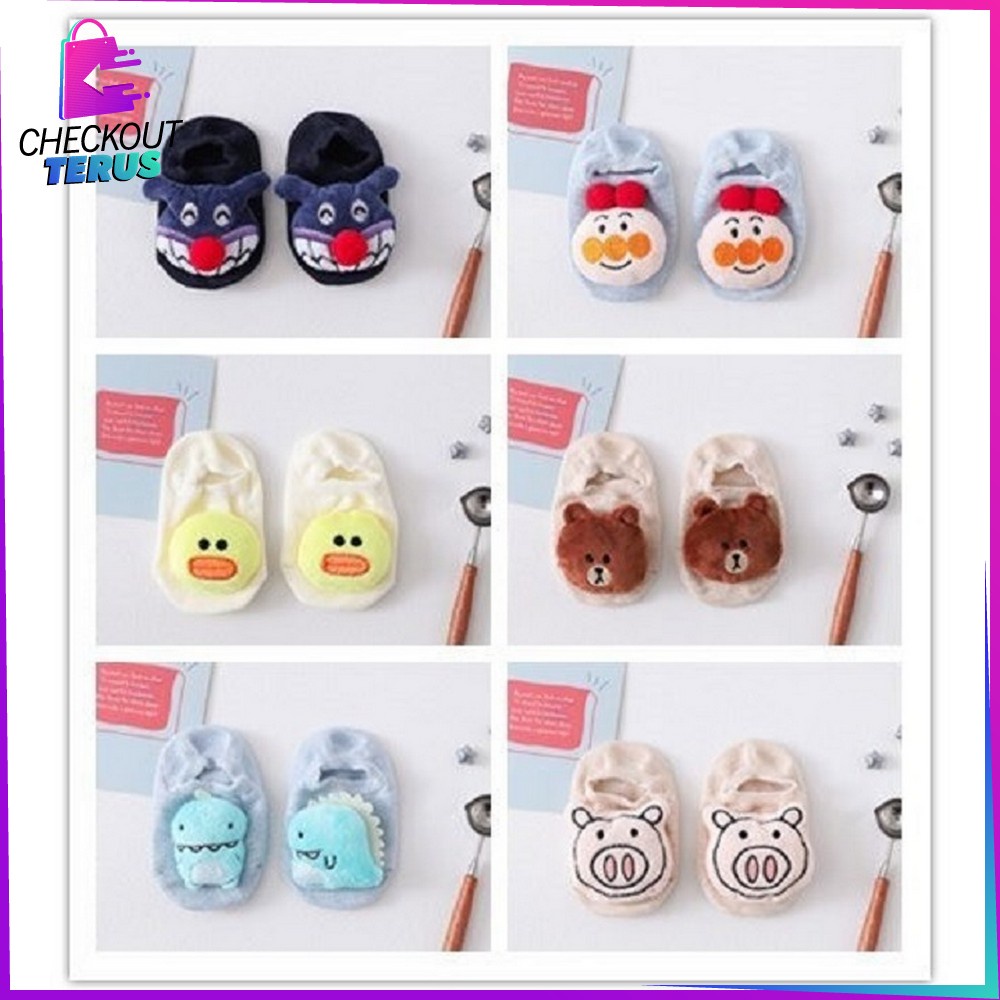 CT P5 Kaos Kaki Baby Karakter Boneka Kaos Kaki Anak Bayi Lucu Kaos Kaki Kartun Fashion Baby Socks Import Murah Lucu