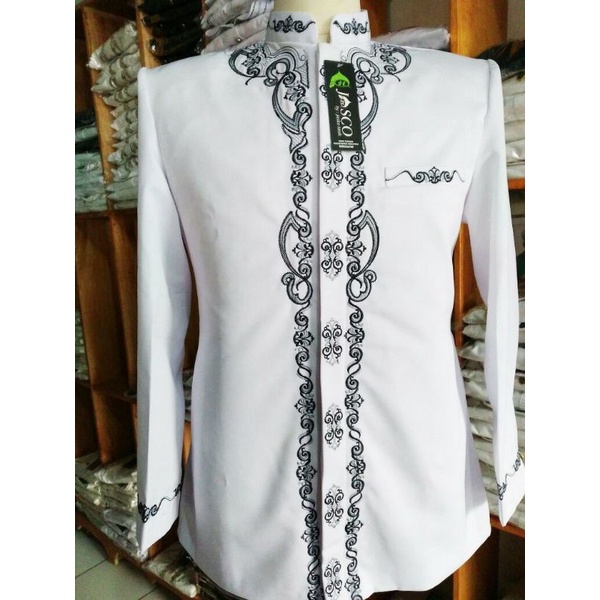 Atasan Muslim pria Jas koko Jasko J12 bordir Baju koko  Jasco tasik design