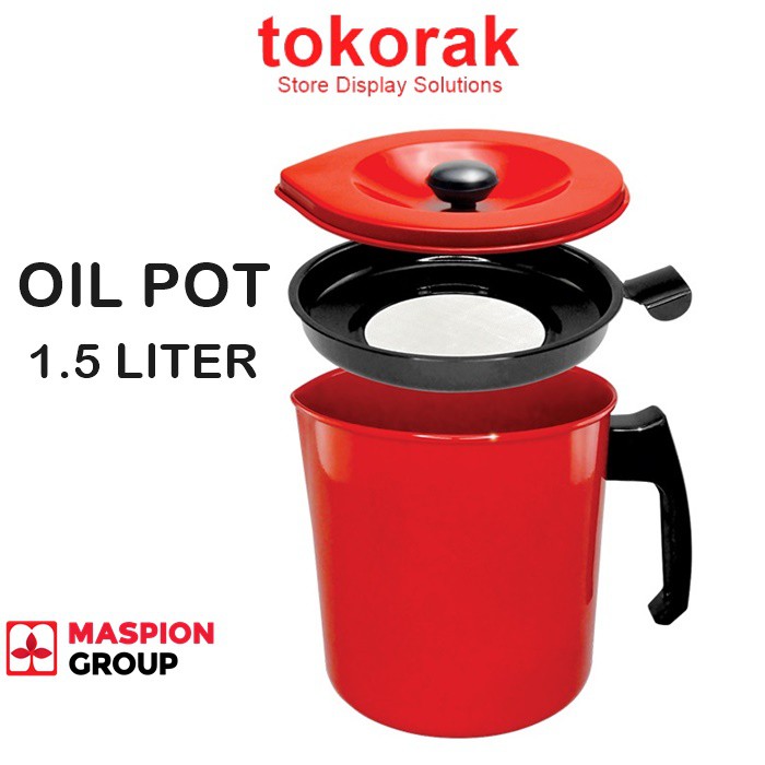 TEMPAT MINYAK MASPION OILPOT 1.5 LITER MAXIM OIL POT 1.5L 1,5 1,5L