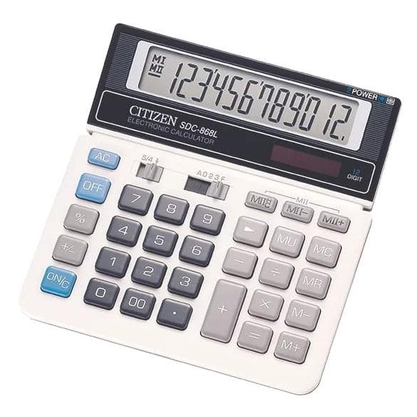 

~^~^~^] Kalkulator Citizen Type SDC 868 L - Calculator Citizen 12 Digit 868 L