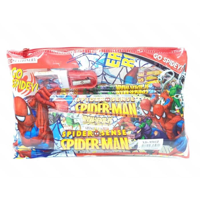 

Stationery Set Kotak Pensil Alat Tulis Anak Spiderman 9501