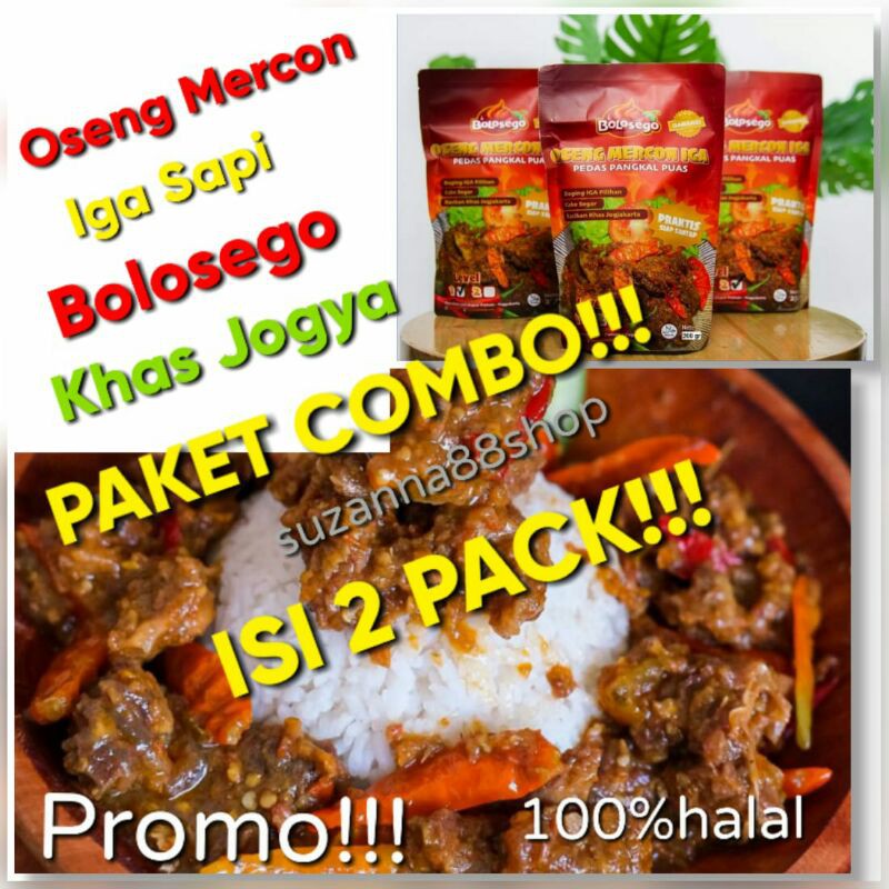 PAKET ISI 2 PACK!!! OSENG MERCON IGA SAPI DAN TUNA SUIR BOLOSEGO  PALING ENAK!!!