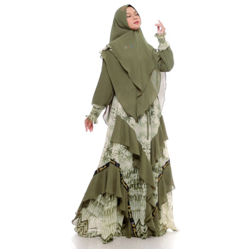 Gamis Brand Elnaka Full Ceruty Printing. Muat Bb 75