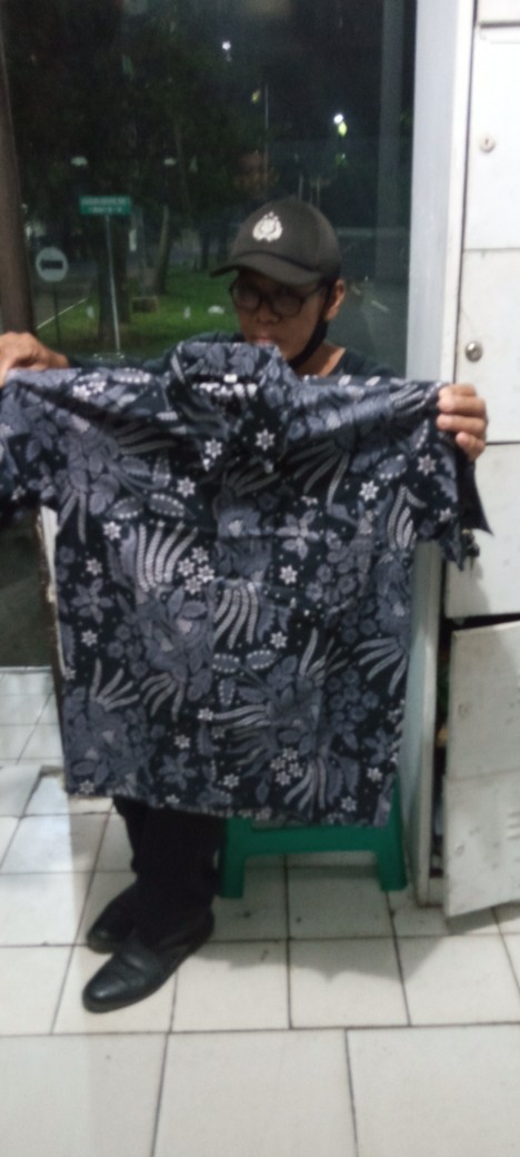 Size M L Xl Xxl 3xl 4xl 5xl Bswart Batik Hrb026 Kenongo Hem Pendek Padi Pekalongan M L Xl Batik Pria