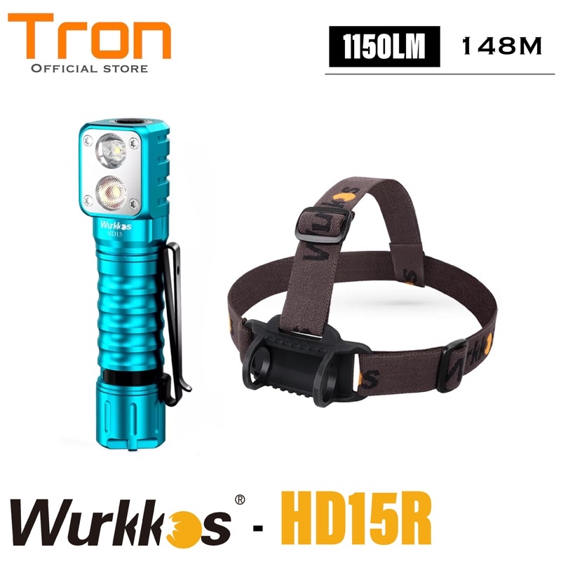 Wurkkos HD15R BLUE Dual LED LH351D + SST20 1150 Lumens senter kepala