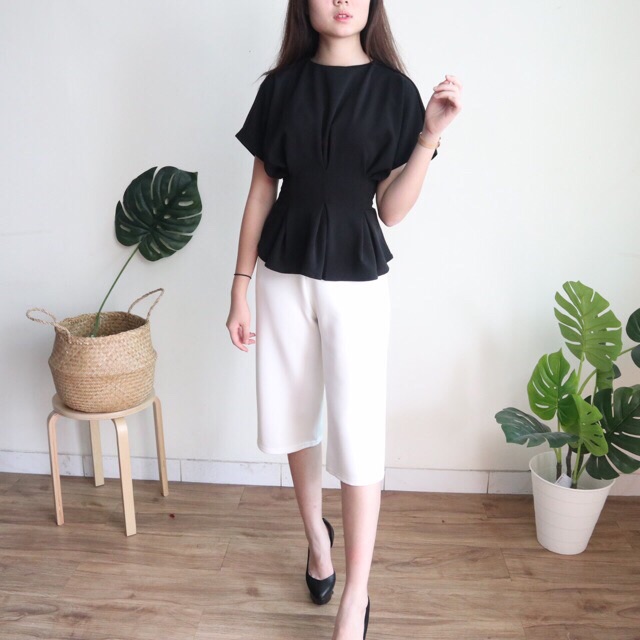 Celana kulot 7/8 bahan scuba tebal