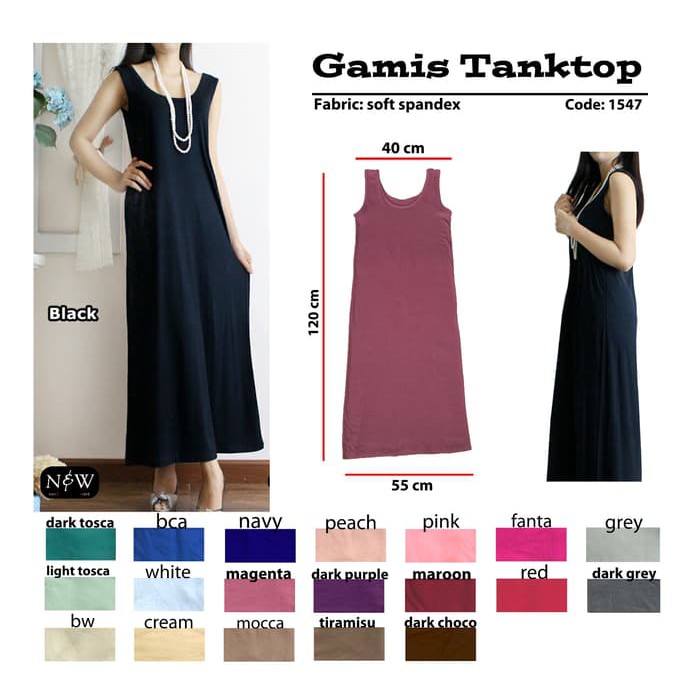 Tanktop / Daleman Gamis Tanpa Lengan
