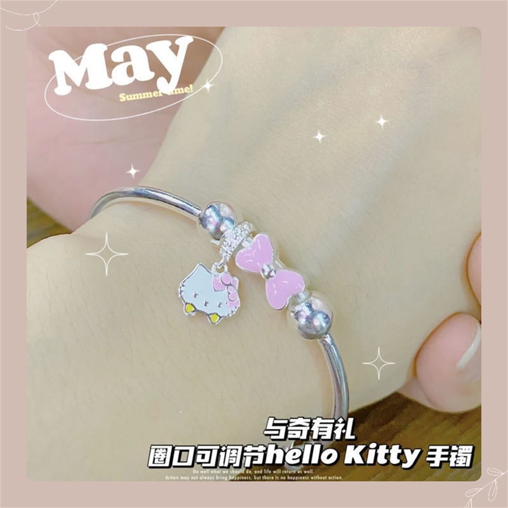 【COD Tangding】Kt Gelang Rantai Dengan Charm Bentuk Kullom Laurel Dog Melody Untuk Pelajar