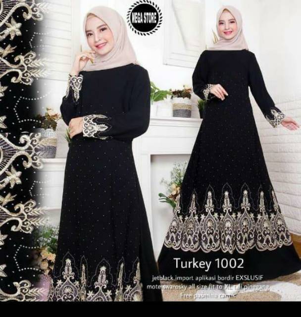 GALLERY ABAYA EXCLUSIVE ABAYA BORDIR TURKEY 1002