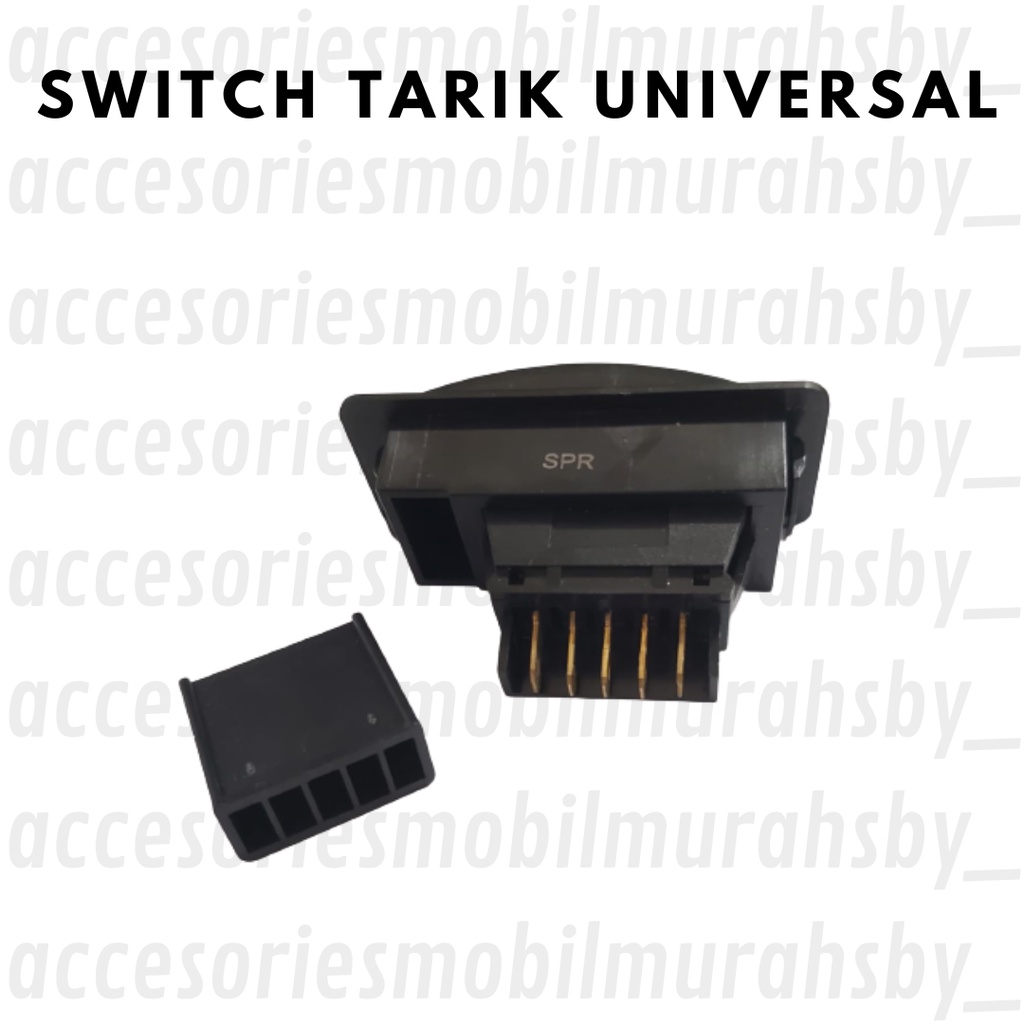 Saklar / Switch / Tombol Power Window Jendela Mobil Model Congkel / Tarik Komplit Socket switch tarik universal