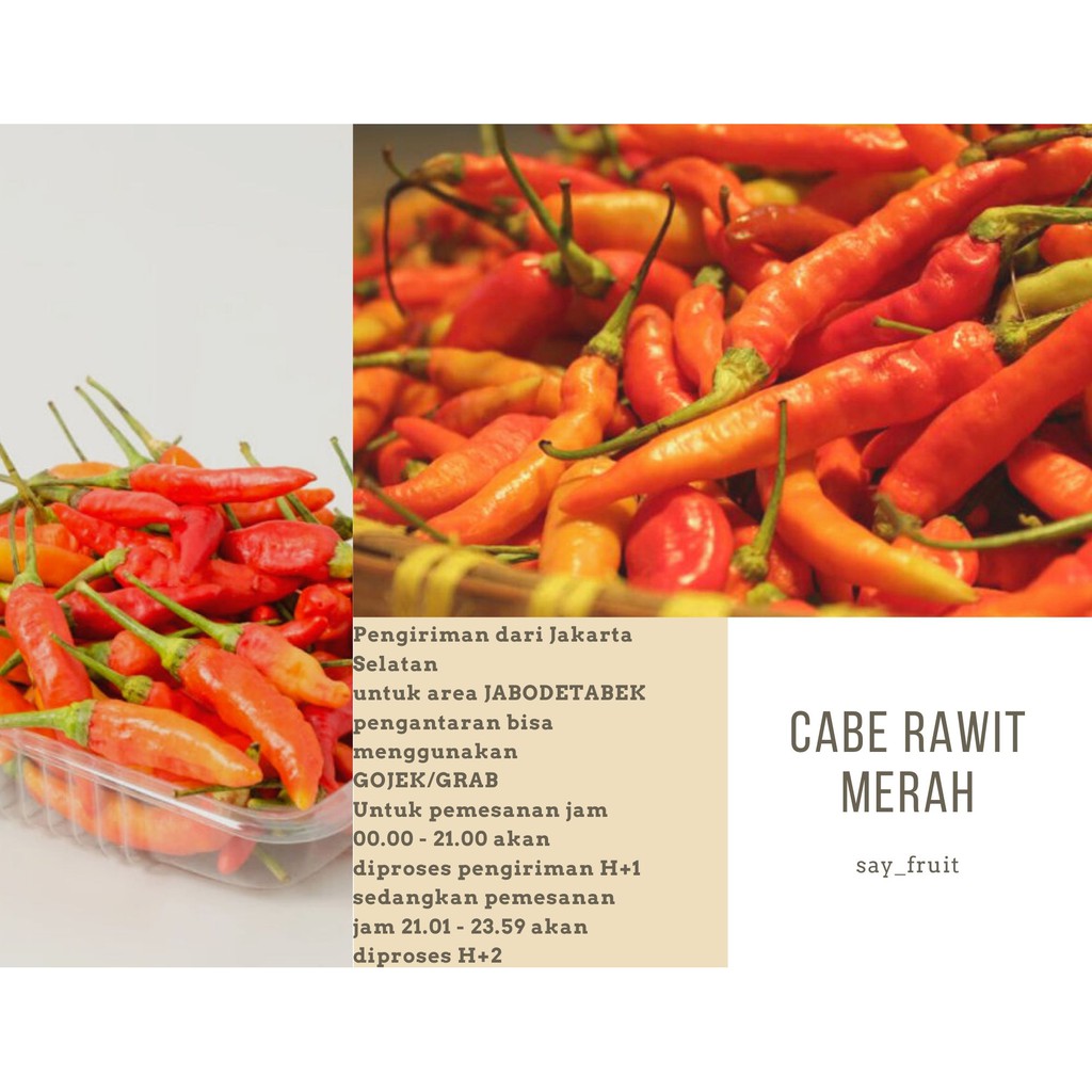

Grosiran Cabai Rawit Merah 1kg / Cabai Rawit / Chili / Sayur Segar COD