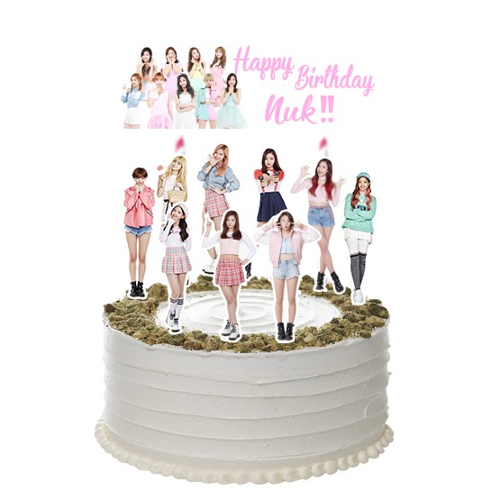 Twice Kpop Group Topper Cake Birthday / Hiasan Kue Ulang Tahun