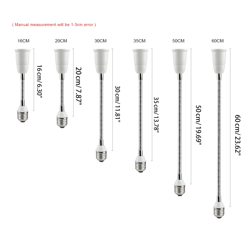 Zzz Adapter Konverter Socket Lampu LED E27 Ke E27 Flexible