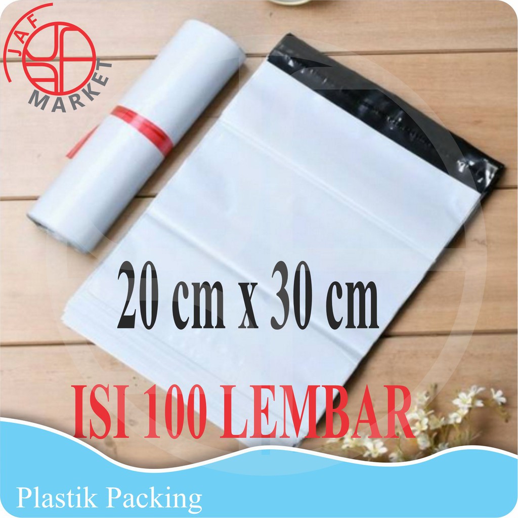 

[20x30] PLASTIK POLY MAILER PLASTIK PACKING ONLINE SHOP WARNA PUTIH