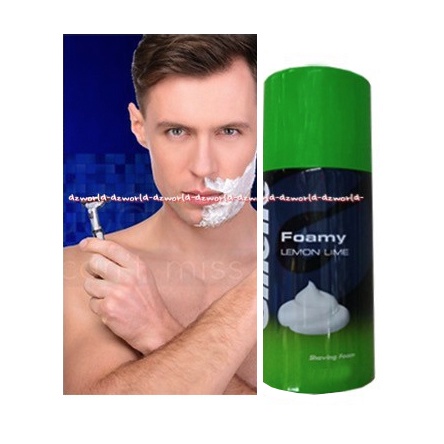 Gillette Foamy 175ml Lemon Lime Menthol Gilet Foam Gillete Foam Busa Cukur Pria Jenggot Kumit Gillet Foami Wangi Aroma Jeruk Mentol