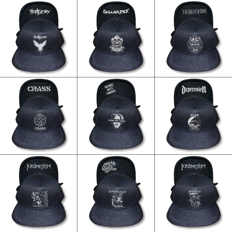 TOPI TRUCKER / TRUCKER HAT / JARING / SNAPBACK BOOTLAG BAND PUNK / METAL / HARDCORE / UNDERGROUND3