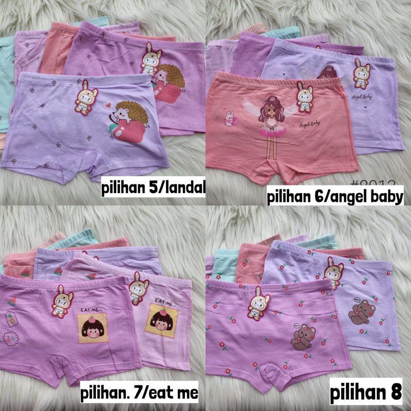 celana boxer  anak perempuan umur 1-7 tahun harga 1 pcs