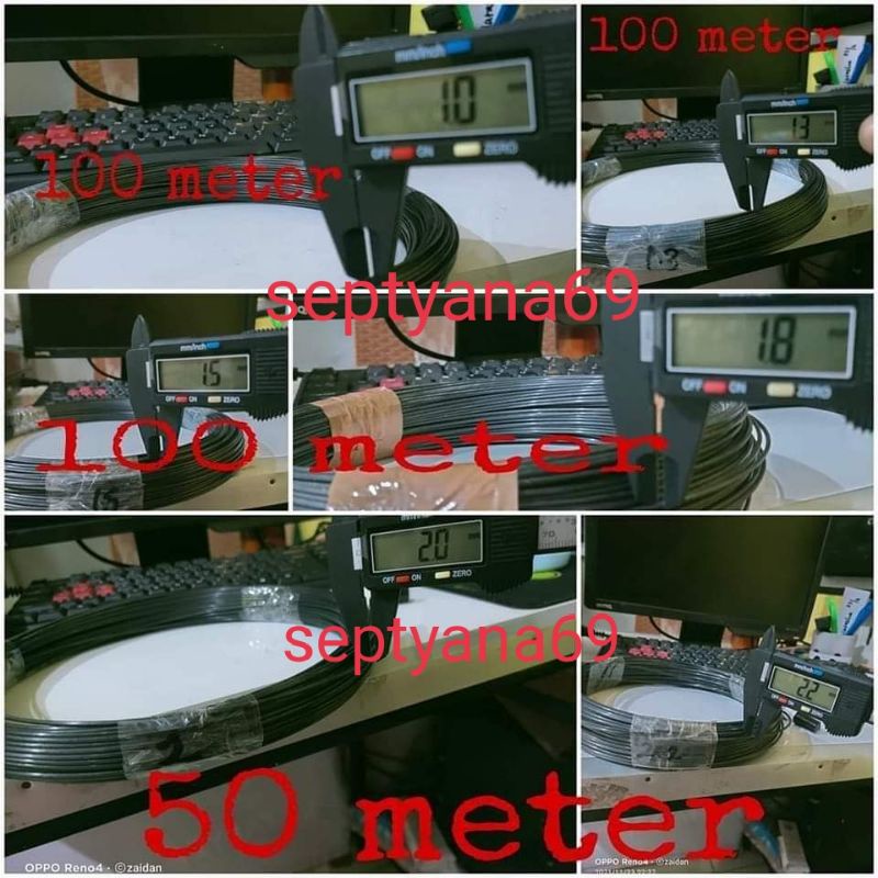 Fiber hitam 1 mm - 2.5 mm