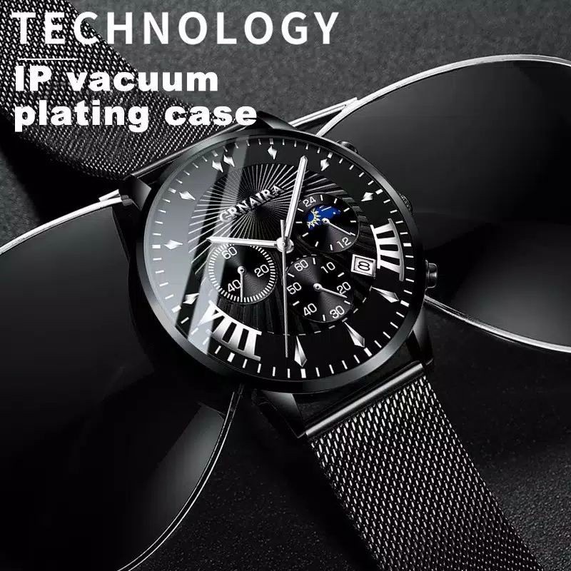 Jam Tangan Pria CRNAIRA C829 Tahan Air Kotak gratis BISA COD best seller murah