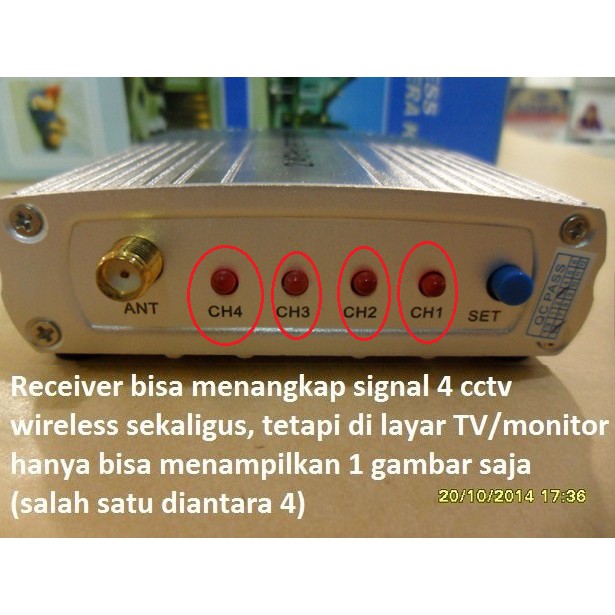 CCTV wireless 2.4G / 2.4 ghz bisa wireless dan bisa kabel + receiver