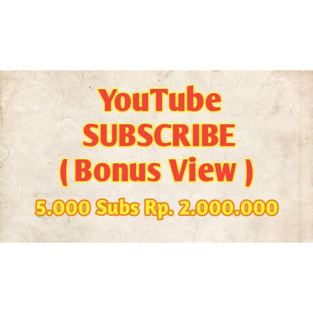 YouTube Subscribe VIP Bonus View 5000 Subs