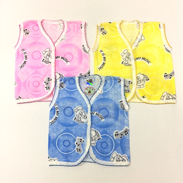 Baju lengan buntung bayi newborn (0-6BLN) motif lucu-lucu